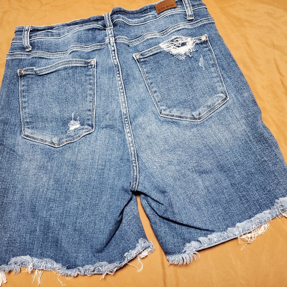 Judy Blue Ripped Denim Shorts - Picture 3 of 4